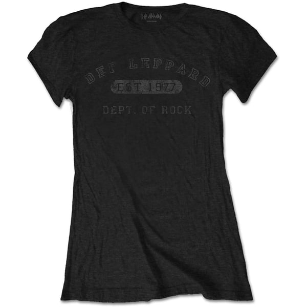Def Leppard Ladies T-Shirt: Collegiate Logo (Small)