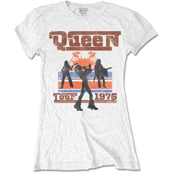 Queen Ladies T-Shirt: 1976 Tour Silhouettes (XX-Large)