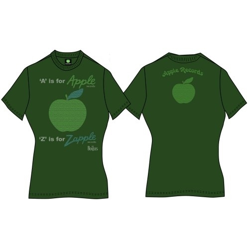 The Beatles Ladies T-Shirt: A is for Apple (Back Print) (Small)