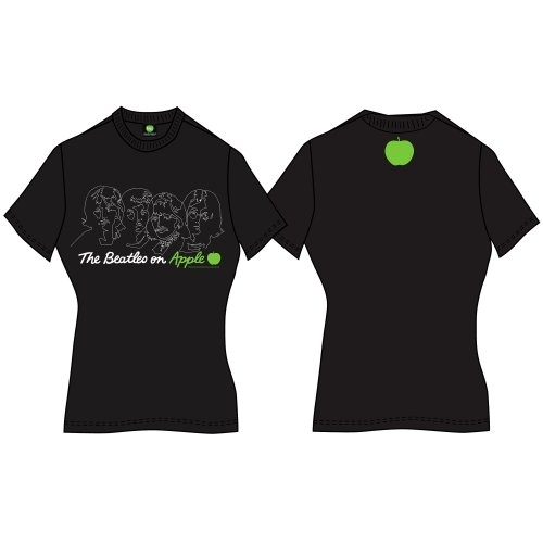 The Beatles Ladies T-Shirt: On Apple (Back Print) (Small)