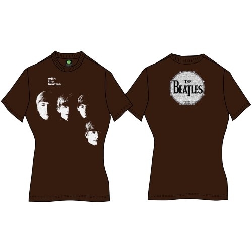 The Beatles Ladies T-Shirt: With The Beatles (Back Print) (Large)