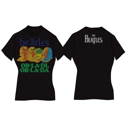 The Beatles Ladies T-Shirt: Ob-La-Di (Back Print) (X-Large)