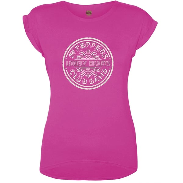The Beatles Ladies T-Shirt: Sgt Pepper Drum (Caviar Beads) (Medium)