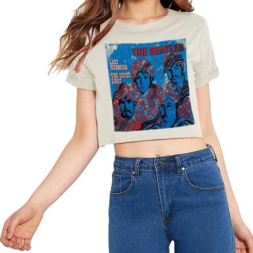 The Beatles Ladies T-Shirt: Lady Madonna (Cropped) (X-Large)