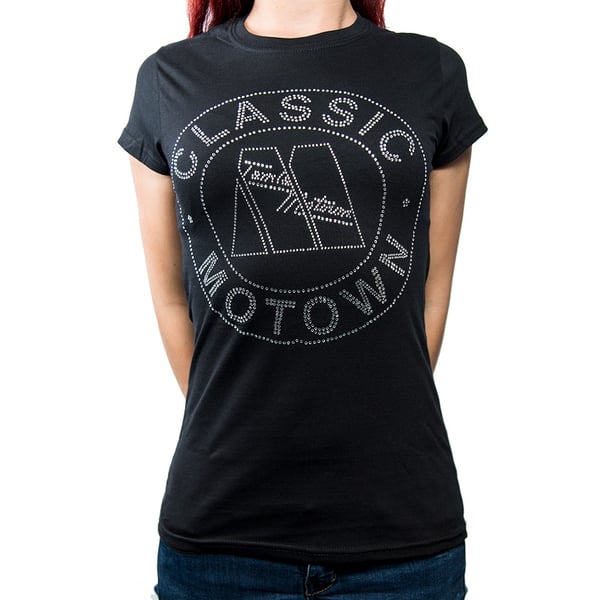 Motown Records Ladies Diamante T-Shirt: Classic (XX-Large)