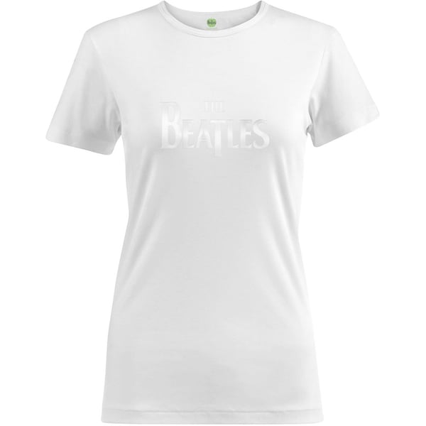 The Beatles Ladies T-Shirt: Drop T Logo (Hi-Build) (X-Large)