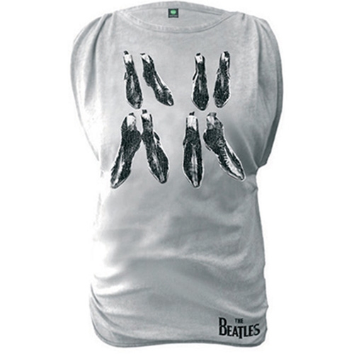 The Beatles Ladies T-Shirt: Boots (Oil Wash) (Medium)