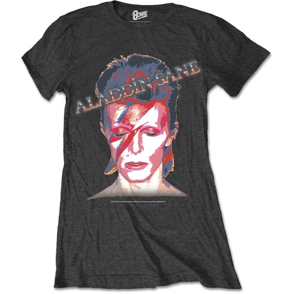 David Bowie Ladies Premium Tee: Aladdin Sane (Small)