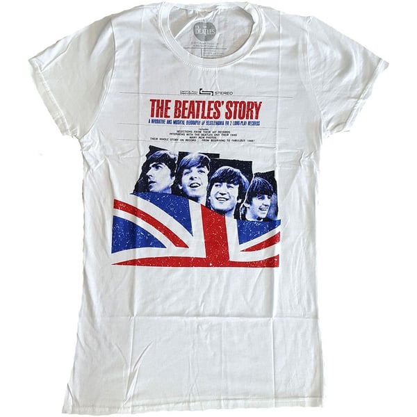 The Beatles Ladies T-Shirt: The Beatles Story (Large)