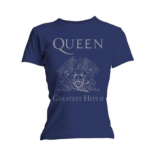 Queen Ladies Tee: Greatest Hits II (Skinny Fit) (Medium)