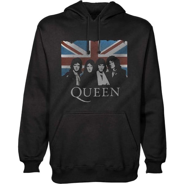 Queen Unisex Pullover Hoodie: Vintage Union Jack (Medium)