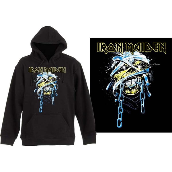 Iron Maiden Unisex Pullover Hoodie: Powerslave (Large)