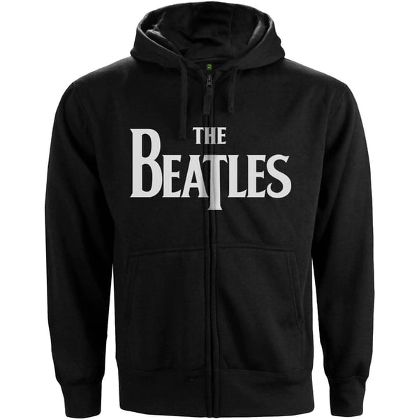 The Beatles Unisex Zipped Hoodie: Drop T Logo (X-Large)