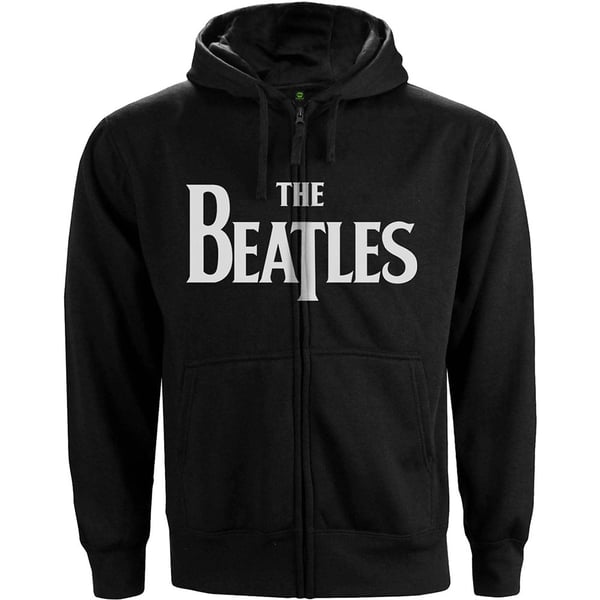 The Beatles Unisex Zipped Hoodie: Drop T Logo (X-Large)