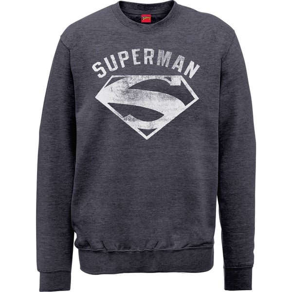 DC Comics Unisex Sweatshirt: Superman Logo Spray (Small)