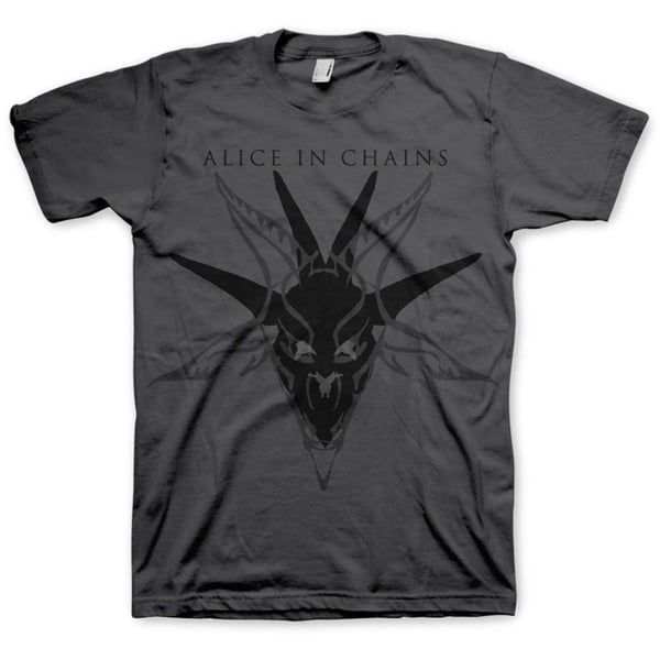 Alice In Chains Unisex T-Shirt: Black Skull (Large)