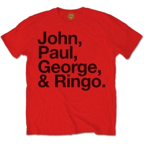 The Beatles Unisex T-Shirt: John, Paul, George & Ringo (Medium)