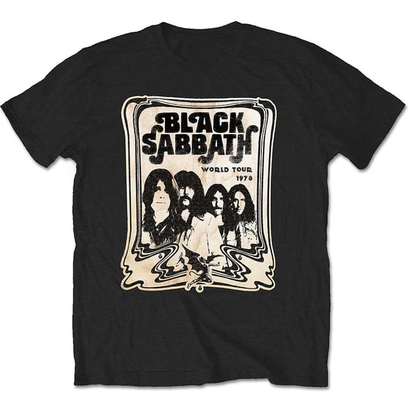Black Sabbath Unisex T-Shirt: World Tour 1978 (Small)