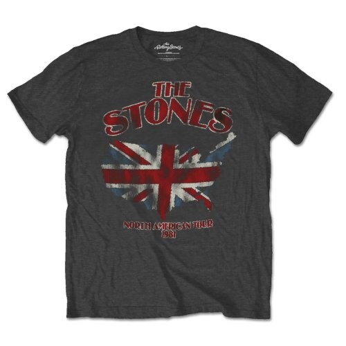 The Rolling Stones Unisex T-Shirt: Union Jack US Map (Small)