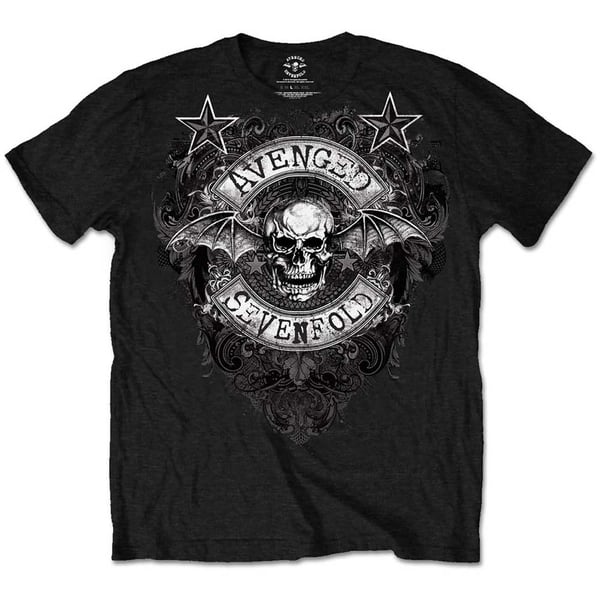 Avenged Sevenfold Unisex T-Shirt: Stars Flourish (Small)