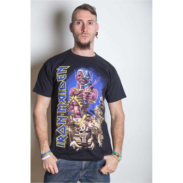Iron Maiden Unisex T-Shirt: Somewhere Back in Time (Medium)