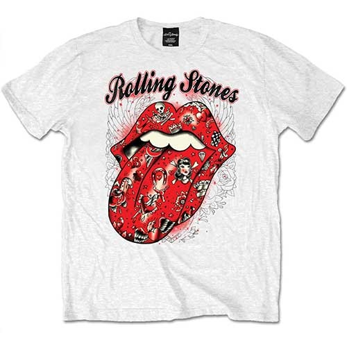 The Rolling Stones Unisex T-Shirt: Tattoo Flash (Medium)