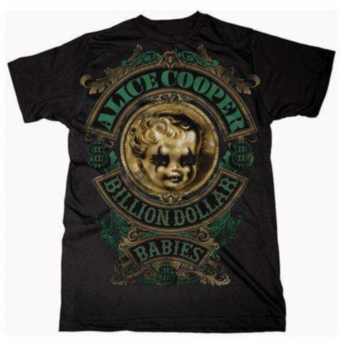 Alice Cooper Unisex T-Shirt: Billion Dollar Baby Crest (Medium)