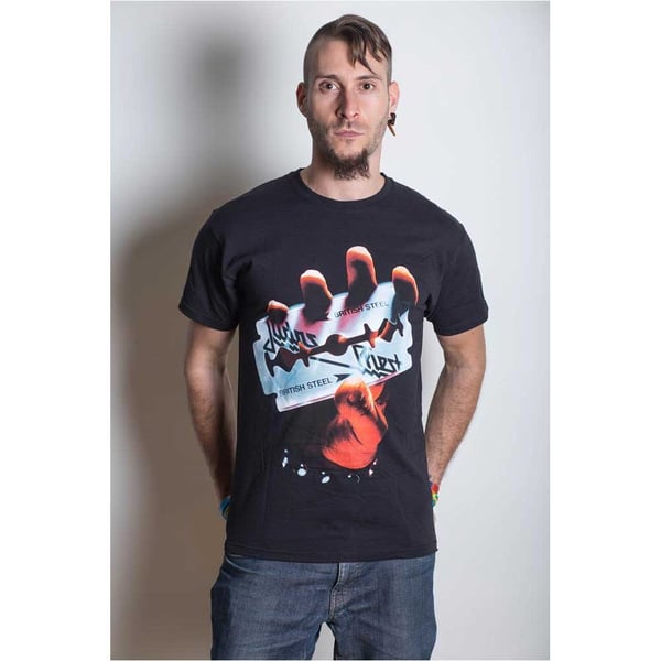 Judas Priest Unisex T-Shirt: British Steel (Large)