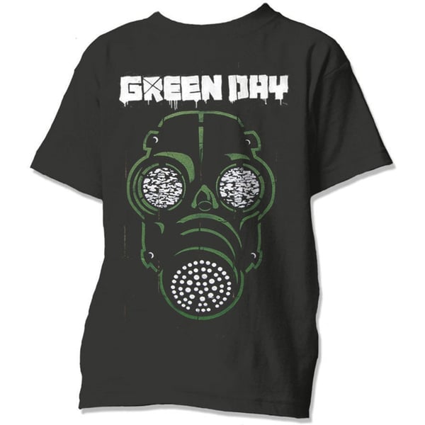 Green Day Unisex T-Shirt: Green Mask (Large)