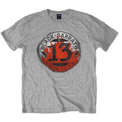 Black Sabbath Unisex T-Shirt: 13 Flame Circle (Large)