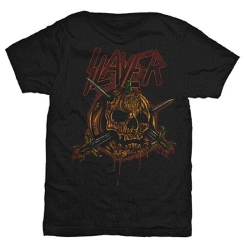 Slayer Unisex T-Shirt: Skull Pumpkin (Large)