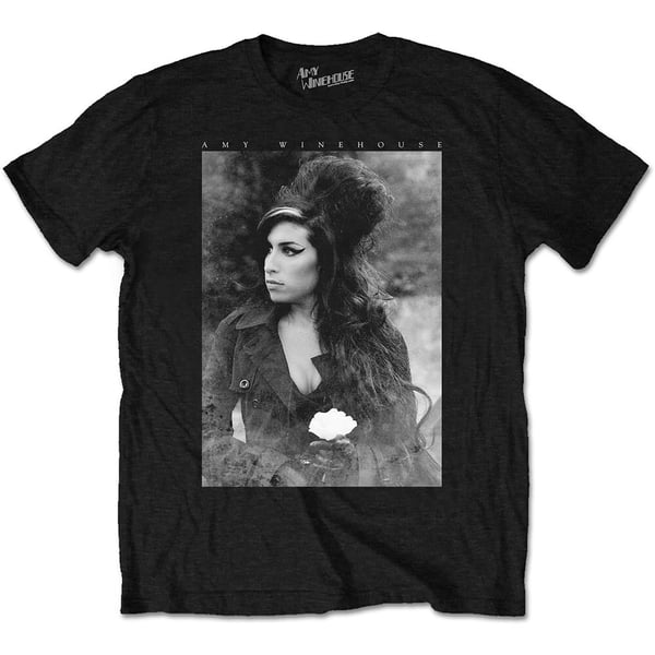 Amy Winehouse Unisex T-Shirt: Flower Portrait (X-Large)