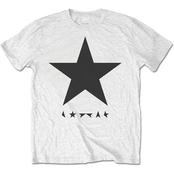 David Bowie Unisex T-Shirt: Blackstar (on White) (X-Large)