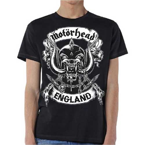 Motorhead Unisex T-Shirt: Crossed Swords England Crest (X-Large)