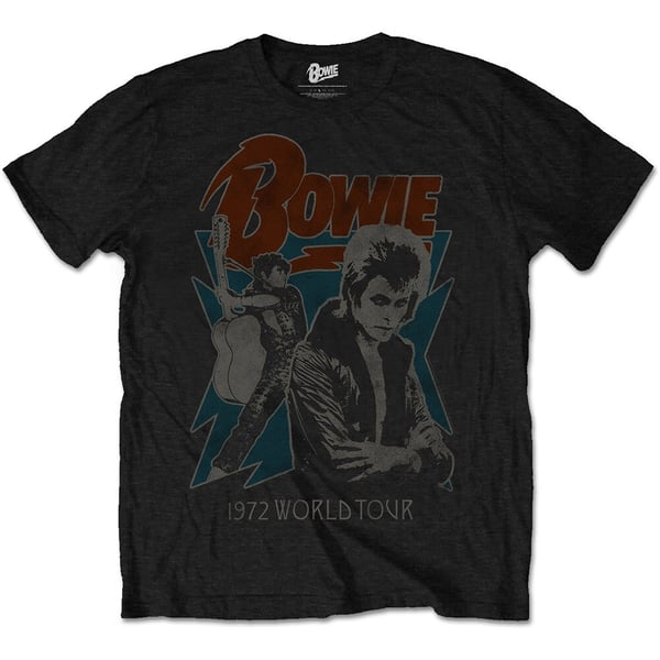 David Bowie Unisex T-Shirt: 1972 World Tour (XX-Large)