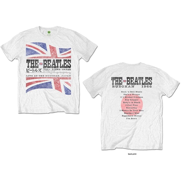 The Beatles Unisex T-Shirt: Budokan Set List (Back Print) (XX-Large)