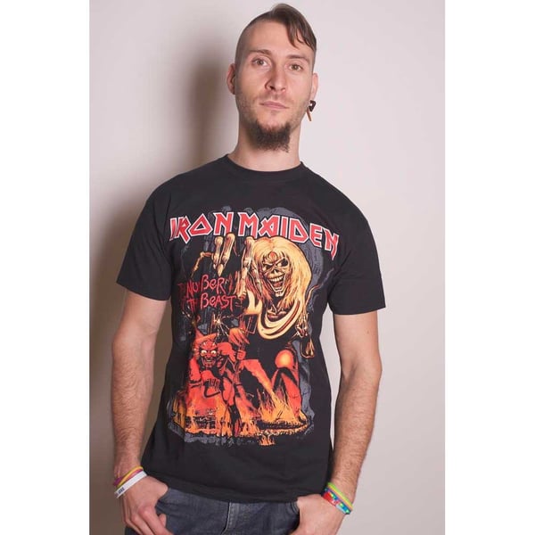 Iron Maiden Unisex T-Shirt: Number of the Beast Graphic (X-Large)