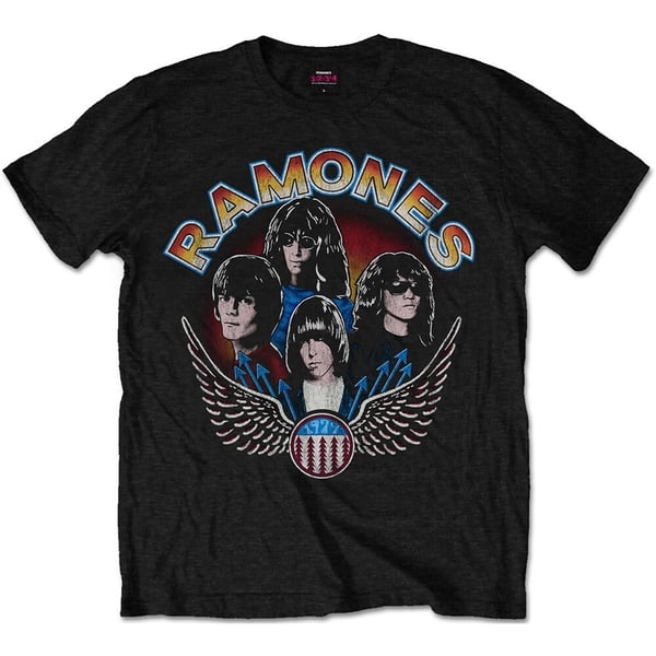 Ramones Unisex T-Shirt: Vintage Wings Photo (XX-Large)