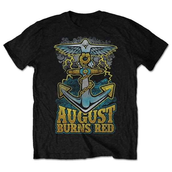 August Burns Red Unisex T-Shirt: Dove Anchor (Retail Pack) (Small)