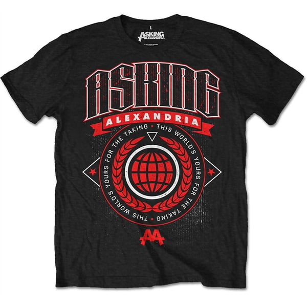 Asking Alexandria Unisex T-Shirt: This World (Retail Pack) (Medium)