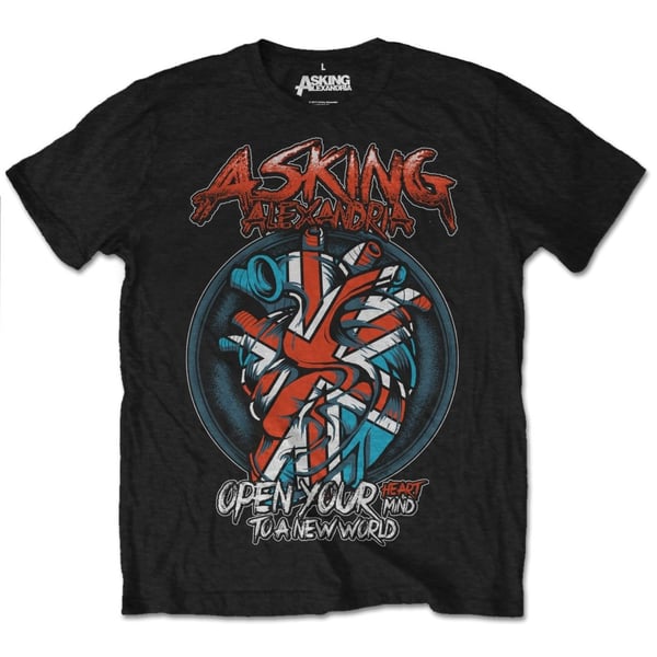 Asking Alexandria Unisex T-Shirt: Heart Attack (Retail Pack) (Large)