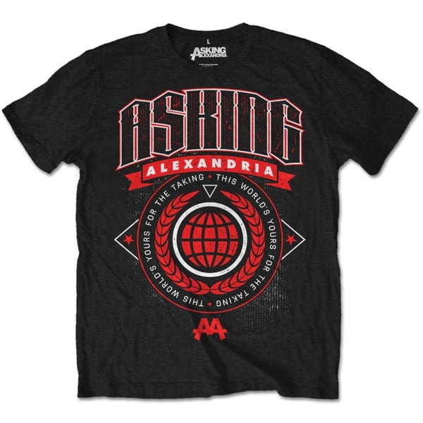Asking Alexandria Unisex T-Shirt: This World (Retail Pack) (Large)