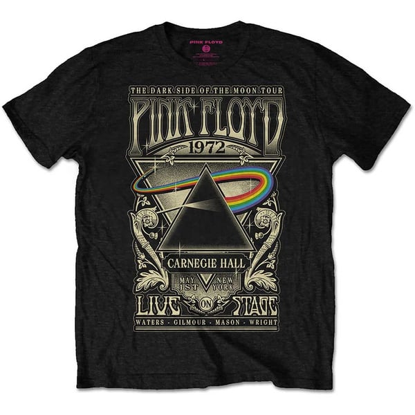 Pink Floyd Unisex T-Shirt: Carnegie Hall Poster (X-Large)