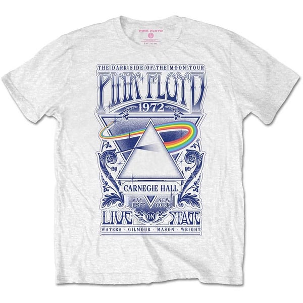 Pink Floyd Unisex T-Shirt: Carnegie Hall Poster (X-Large)