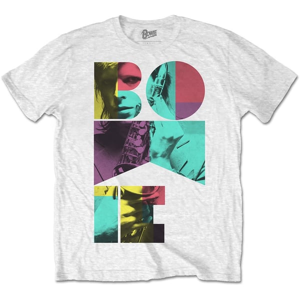 David Bowie Unisex T-Shirt: Colour Sax (Small)