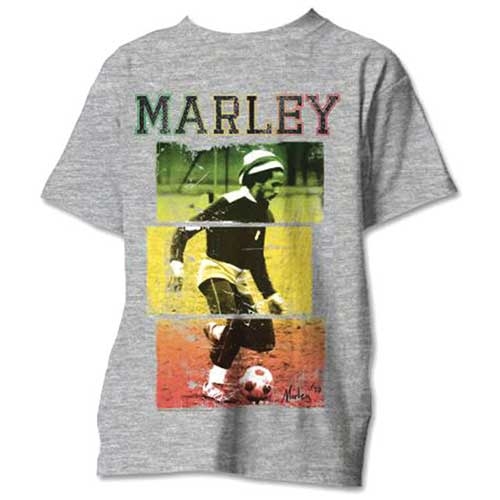 Bob Marley Unisex T-Shirt: Football Text (Small)