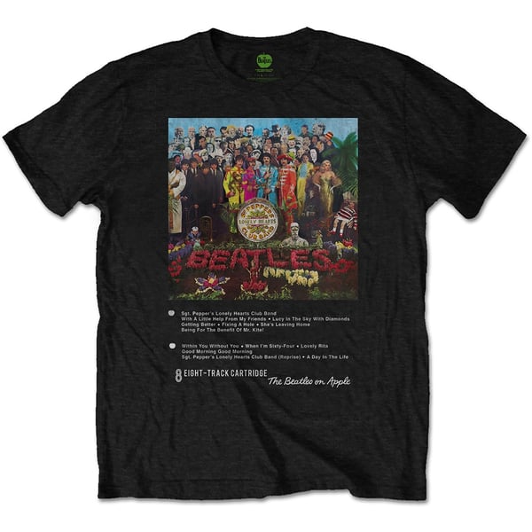 The Beatles Unisex T-Shirt: Sgt Pepper 8 Track (Small)
