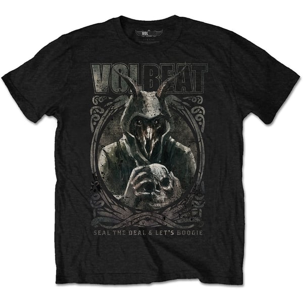 Volbeat Unisex T-Shirt: Goat with Skull (Small)