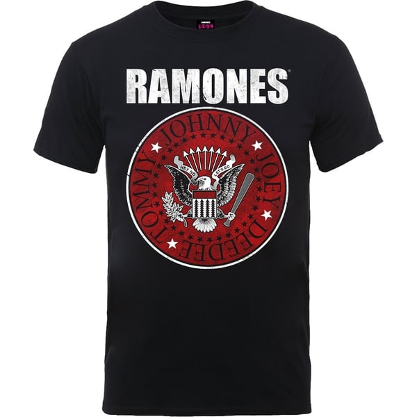 Ramones Unisex T-Shirt: Red Fill Seal (Small)