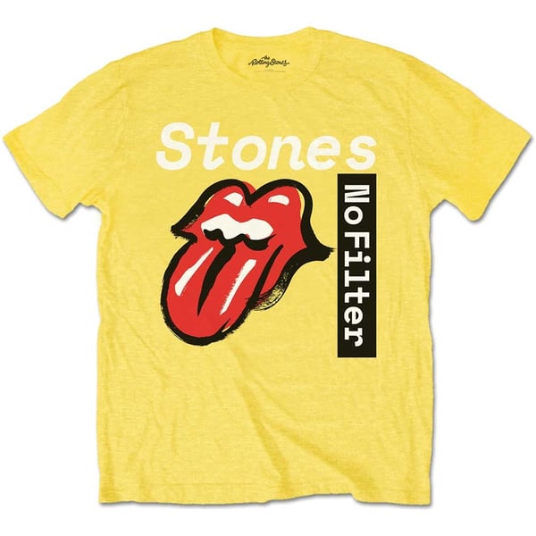 The Rolling Stones Unisex T-Shirt: No Filter Text (Small)